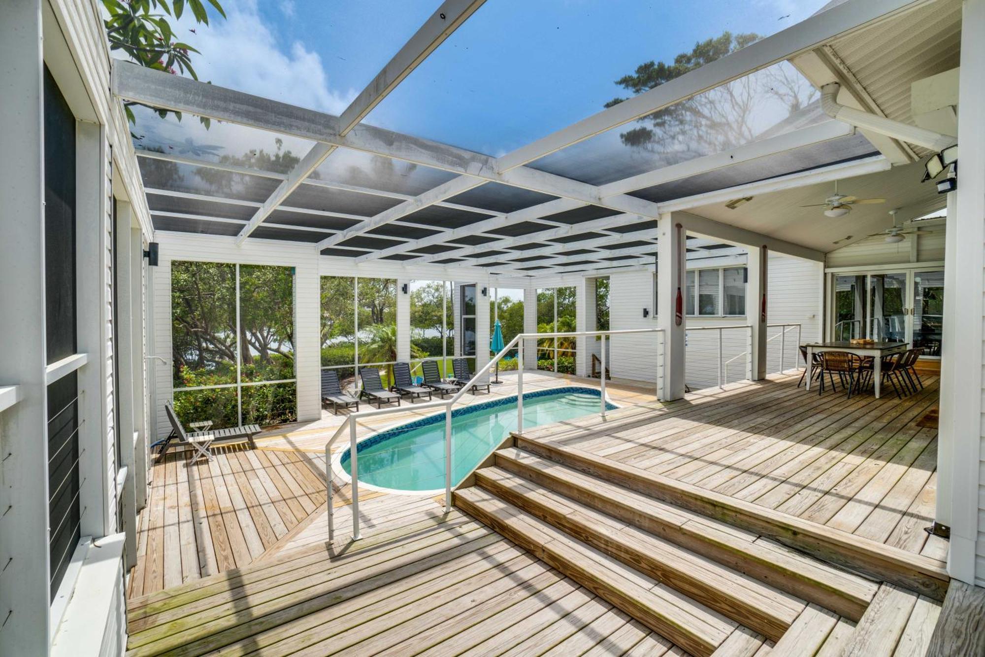 Golf Cart Included! Waterfront With Private Boat Dock Heated Pool And Game